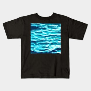 Blue ocean waves Kids T-Shirt